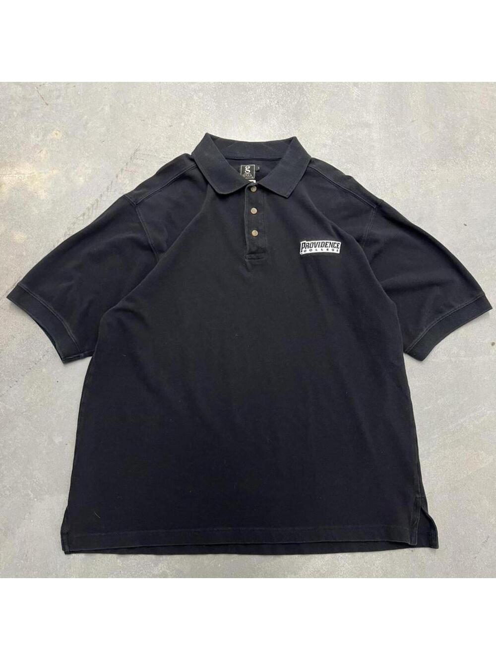 Providence College Embroidered Black Polo Shirt Large